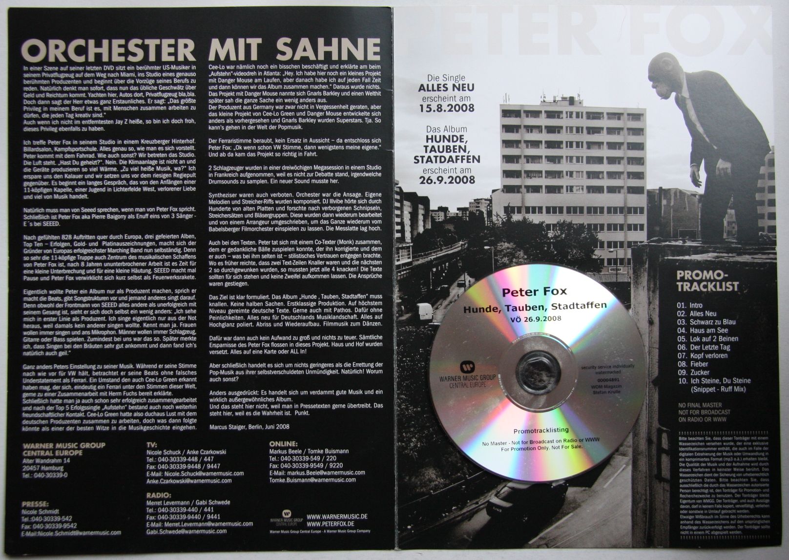 Peter Fox - Hunde, Tauben, Stadtaffen